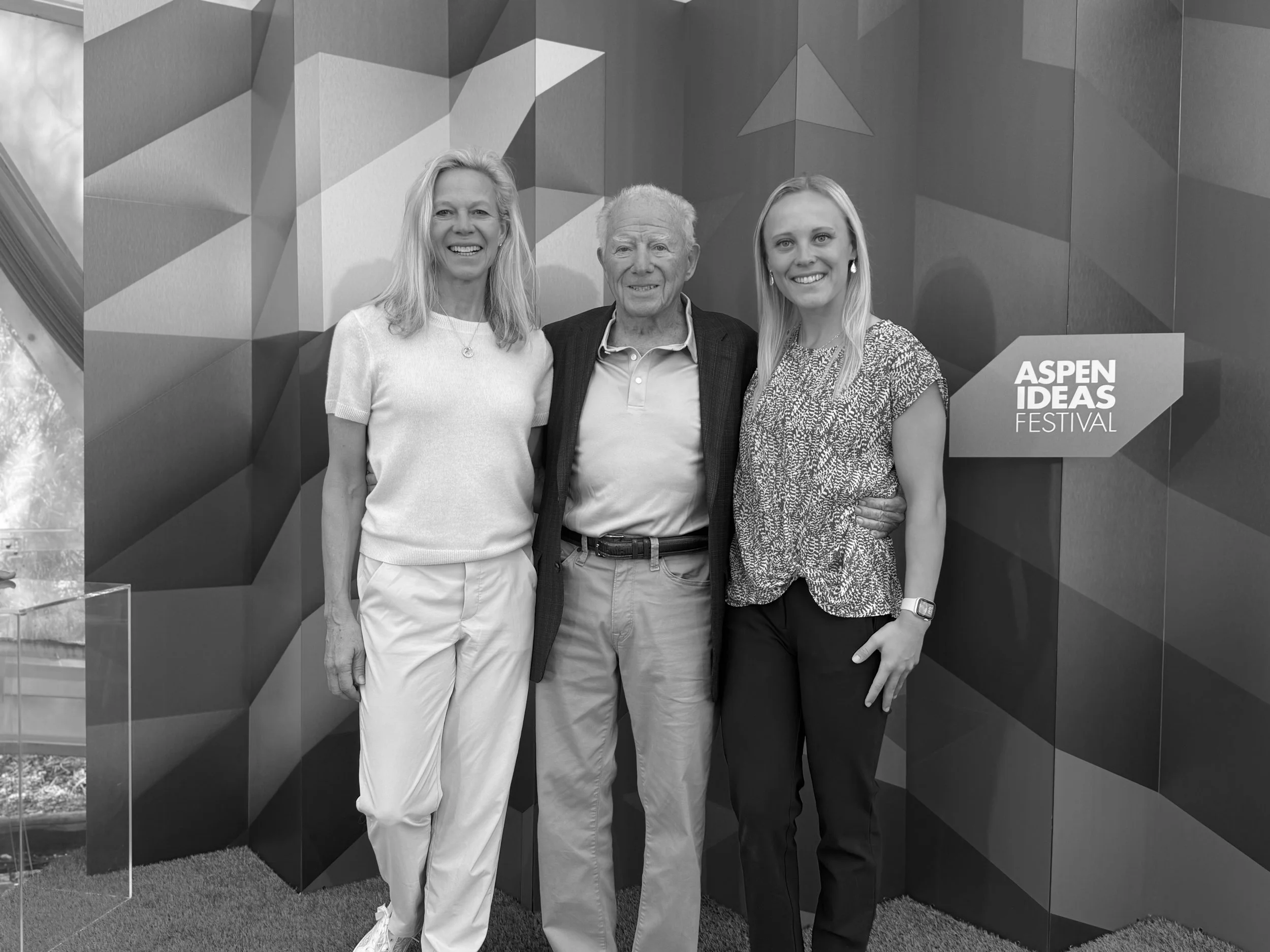 Mia with Dr. Stuart Brown at Aspen Ideas